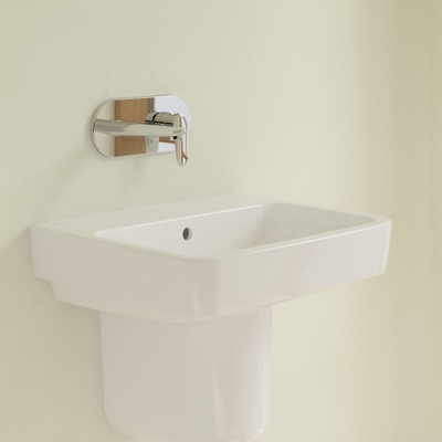 Villeroy & Boch O.novo wastafel - 55x46cm - zonder kraangat - met overloop CeramicPlus - White Alpine (glans wit)