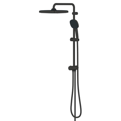 Grohe Vitalio Comfort 250 QuickFix Douche pluie - pomme de douche 25cm - douchette carrée - 2 jets - sans inverseur - noir mat