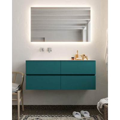 Mondiaz VICA ensemble de meuble de salle de bain - 120cm - meuble sous-vasque smag - 4 tiroirs - lavabo cloud gauche - sans trou de robinet version XL 60cm de haut