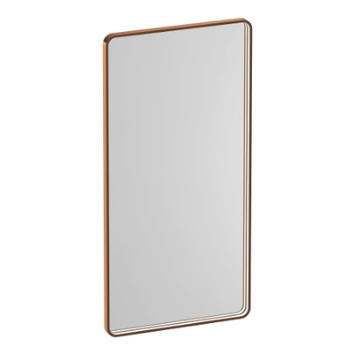 BRAUER Sapphire miroir 120 rectangulaire arrondi cadre cuivre avec éclairage LED direct avec fonction de variation et de couleur et télécommande