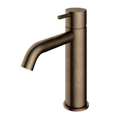 Hotbath Cobber mitigeur de lavabo hauteur moyenne avec bec courbé sans vidage laiton vieilli