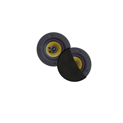 Aquasound Rumba rumba speakerset - 45w (0 - 5" tweeter) - zwart - rond 120 mm - diepte 55 mm - randloos - ipx4