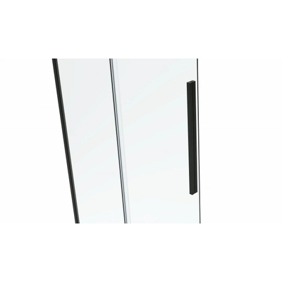 Van Rijn Products schuifdeur 137-139x200cm helder clear glas 8mm met softclose en greep zwart