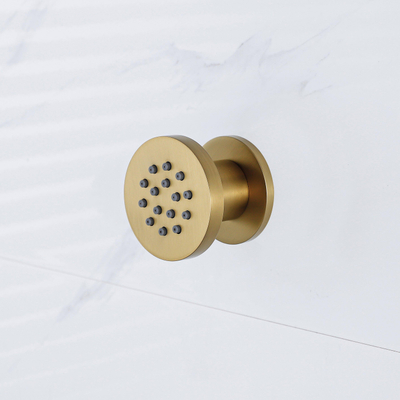 Fortifura Calvi zijdouche - 5cm - rond - 4 stuks - PVD - geborsteld messing (goud)