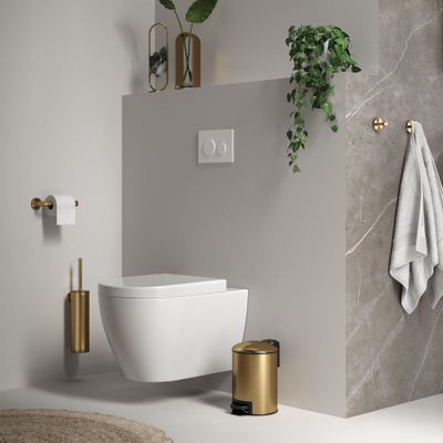 Brauer Gold Edition Toilet Accessoireset - 3-delig - PVD - geborsteld goud