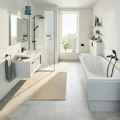 GROHE Start Cube accessoireset - toiletrolhouder/handdoekhaak/handdoekhouder - mat zwart