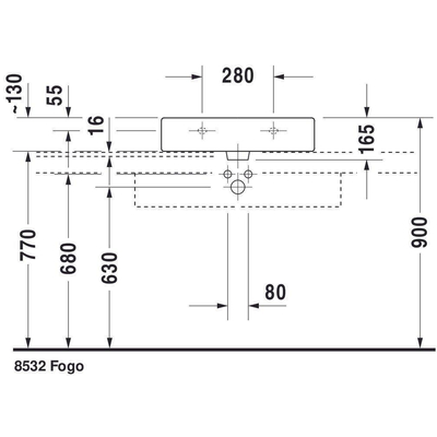 Duravit Vero lavabo 60x47 cm avec 1 trou de robinetterie blanc