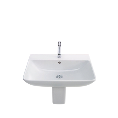 Duravit ME by Starck wastafel 65x49cm met 1 kraangat met overloop met wondergliss wit