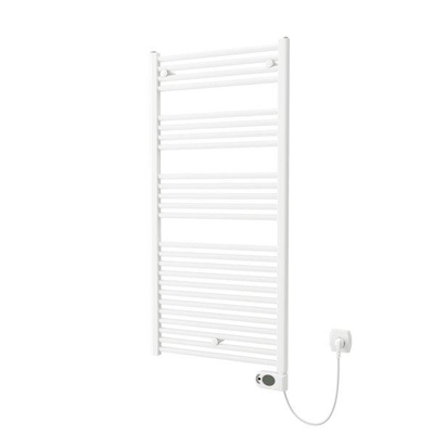 Plieger Elba Electrical Elektrische Designradiator - 126.2x50cm - met thermostaat - 500w - wit