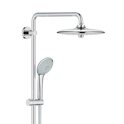 Grohe Euphoria ensemble de douche pluie apparent sans robinet – douche de tête Ø 26 cm à 3 jets – douchette 3 jets – chrome