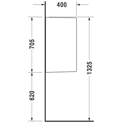 Duravit Starck 3 cloison de séparation pour urinoir 80x705x400mm blanc