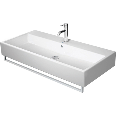 Duravit Vero Air Lavabo - 100x47cm - 2 trous de robinet - avec trop-plein - meulé - WonderGliss - blanc