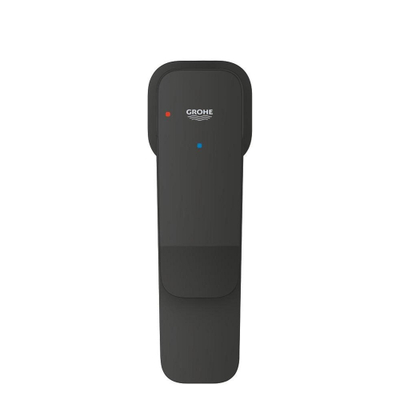 Grohe Dice Wastafelmengkraan - s-size - opbouw - koude start - klikwaste - mat zwart