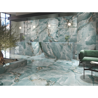 Baldocer Ceramica Onyx wand- en vloertegel - 60x120cm - 9mm - gerectificeerd - groen