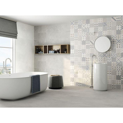 Terravito Aderno carreau mural - 30x60cm - 10mm - rectifié - aspect béton - argent mat