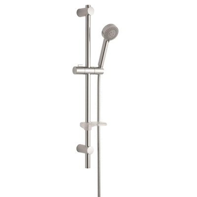 Plieger Swizz Glijstangset - 75cm - met slang - ronde handdouche - 3 standen - Voda douchekraan - thermostatisch - chroom
