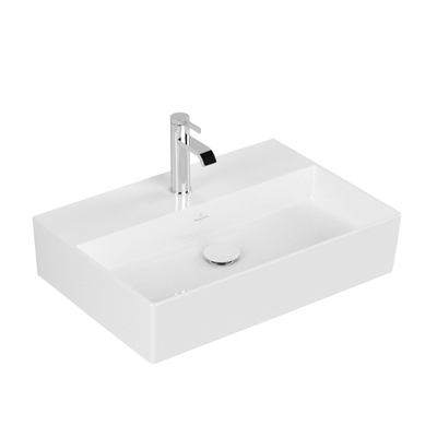 Villeroy & Boch Memento 2.0 lavabo - dessous meulé 60x42cm - sans trop-plein 1 trou de robinet ceramic+ blanc