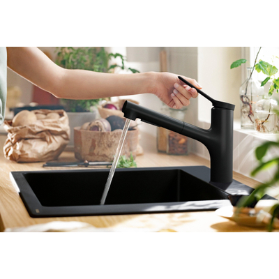 Hansgrohe Zesis Mitigeur de cuisine 150 2jets sbox noir mat