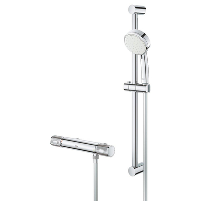 Grohe Grohtherm Thermostatische Opbouw Douchemengkraan - met glijstang en handdouche - chroom
