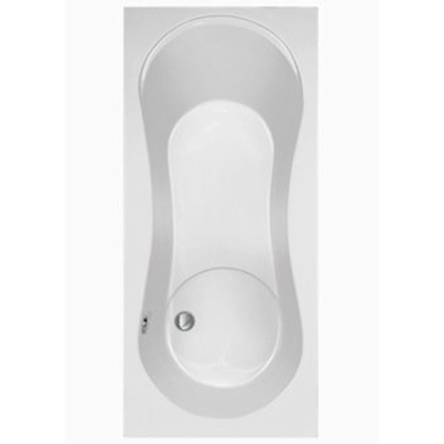 Plieger Space baignoire acrylique avec espace douche intégré 180x80cm 46cm de profondeur avec pieds blanc