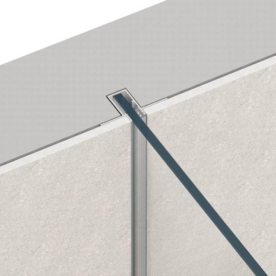 FugaFlow Eccelente Vetro Douche à l'italienne mi-hauteur - 135,8x80cm - verre mat - 8mm - nano - avec profilé aveugle