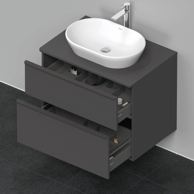 Duravit D-neo Meuble sous vasque 80x55x66.4cm 2 tiroirs Graphite mat