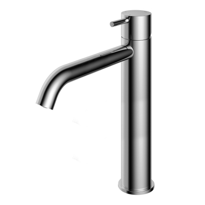 Hotbath Cobber Hoge wastafelmengkraan - met gebogen uitloop - zonder waste - hoogglans chroom