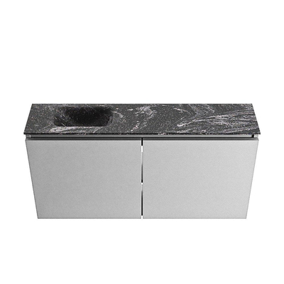 MONDIAZ TURE-DLUX Meuble WC 100 cm Plata. EDEN lavabo Lava position gauche. Avec 1 trou de robinet.