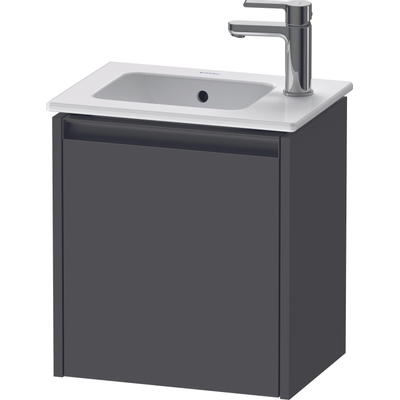 Duravit Ketho.2 Fonteinkast - met 1 deur - 41x29.2x44cm rechts - met greep antraciet - grafiet mat
