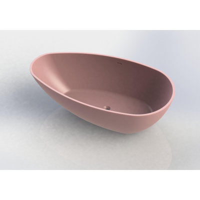 Arcqua Lima baignoire îlot 170x86x54cm marbre coulé mat rose