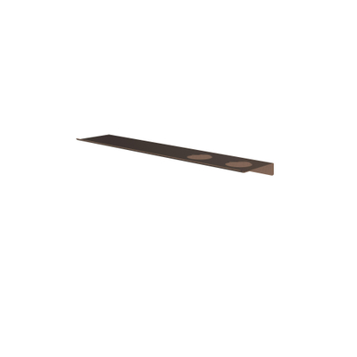 Hotbath &MORE Planchet - 60cm - inclusief bevestigings rails - 2 uitsparingen - voor zeepdispenser of beker - Tuscan bronze