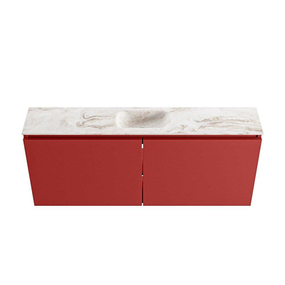 MONDIAZ TURE-DLUX 120cm toiletmeubel Fire. EDEN wastafel Frappe positie midden. Zonder kraangat.
