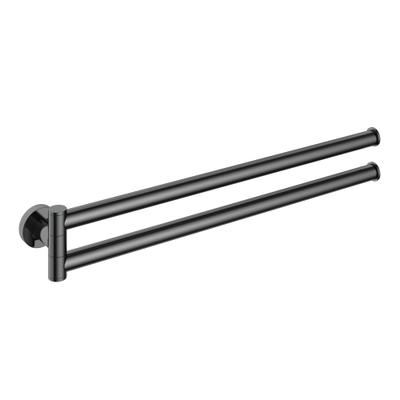 Hotbath &MORE Porte-serviettes pivotant PBP Noir poli PVD