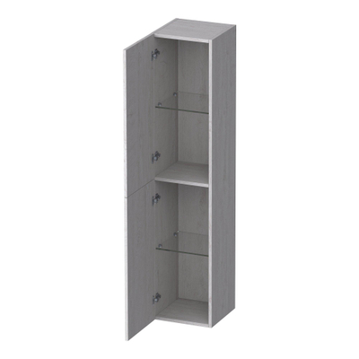 BRAUER Trust Armoire colonne - 160x35x35cm - sans manettes à poser avec 2 portes à ouverture gauche ou droite Forest Seashell