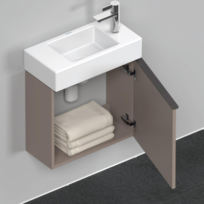 Duravit D-neo Meuble sous vasque 48.4x22.2x44cm 1 porte Basalte mat