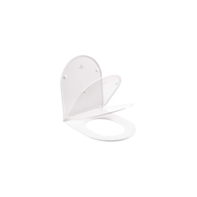Sanindusa Urby Abattant de toilette - descente amortie - dégondage rapide - slim - blanc mat