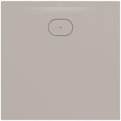 Villeroy & Boch Ecora douchebak - 90x90x3.5cm - afvoer korte zijde - almond (beige)