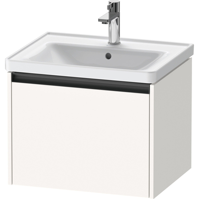 Duravit Ketho.2 Wastafelonderbouwkast - met 1 lade - 58.4x45.5x44cm - met greep antraciet - wit supermat