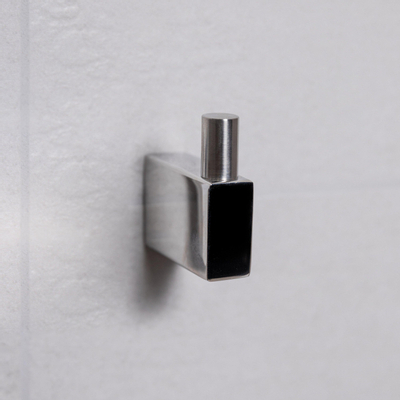 Zack LINEA Patère - 5x5x1cm - simple - inox poli brillant