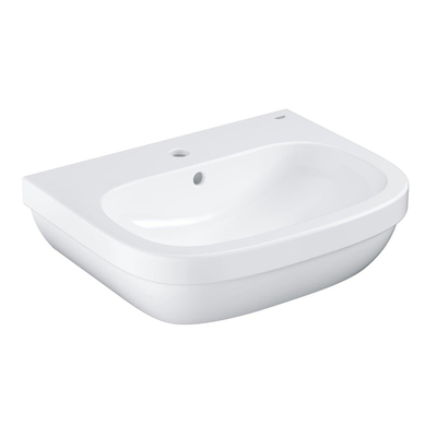 Grohe Euro Keramiek Wastafel - 60x48cm - met kraangat - met overloop - wit
