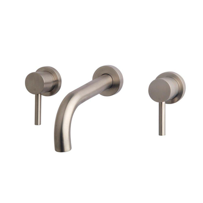 Wiesbaden Caral élément de finition robinet de lavabo encastré 2 boutons acier brossé PVD