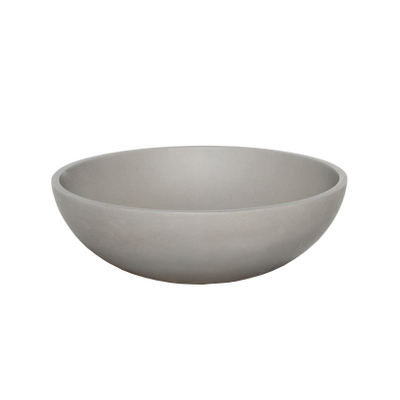 Ideavit Beton waskom - 44x44x14.5cm - rond - met klikwaste - beton grijs SHOWROOMMODEL