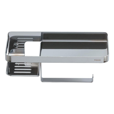 Tiger Caddy Toiletrolhouder met planchet Chroom