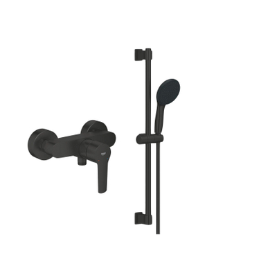 Grohe Start Douchekraan - met glijstangset - HOH 15cm - matte black (mat zwart)