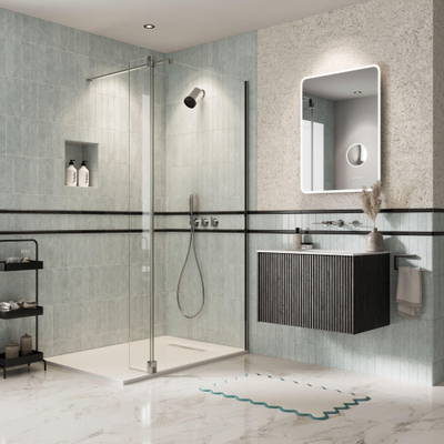 Crosswater Vito Receveur de douche - 140x90x2.5cm - rectangulaire - blanc