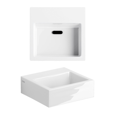 Clou Flush 1 fontein - 28x27x9cm - zonder kraangat - met plug - keramiek Wit