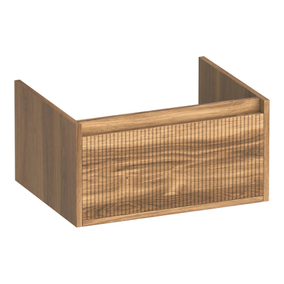BRAUER Ocean Slim plan de toilette 60x46cm Hope Wavy meuble sous-lavabo 60 1 tiroir softclose sans poignée Honey