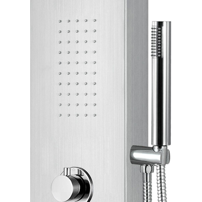 Aloni panneau de douche - 160x46x20cm - douchette à main - jets de massage - robinet de bec - inox