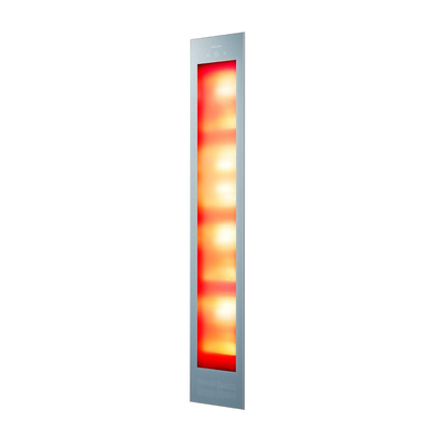 Sunshower Deluxe Organic Grey - 32x187x16cm - UV- en infrarood - inbouw - full body - 2000watt - aluminium Organic Grey