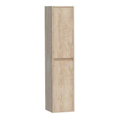 BRAUER Adore Armoire de salle de bains - 160x35x35cm - avec 2 portes sans poignées ouvrant à gauche ou à droite Forest Wheat